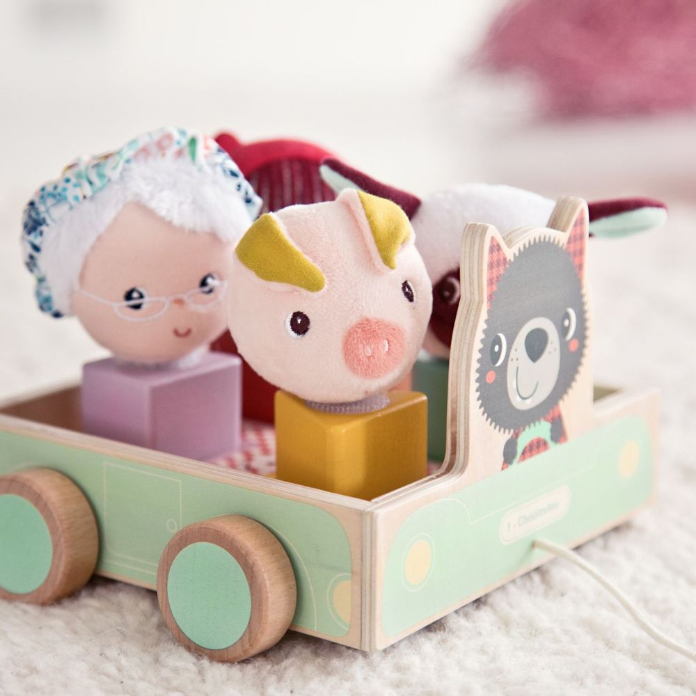 Toys - Louis pull along picnic car & shape sorter - LILLIPUTIENS