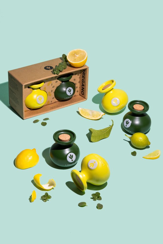 Céramique - Huile d'olive extra vierge au citron et à l'origan - LADOLEA OLIVE OIL