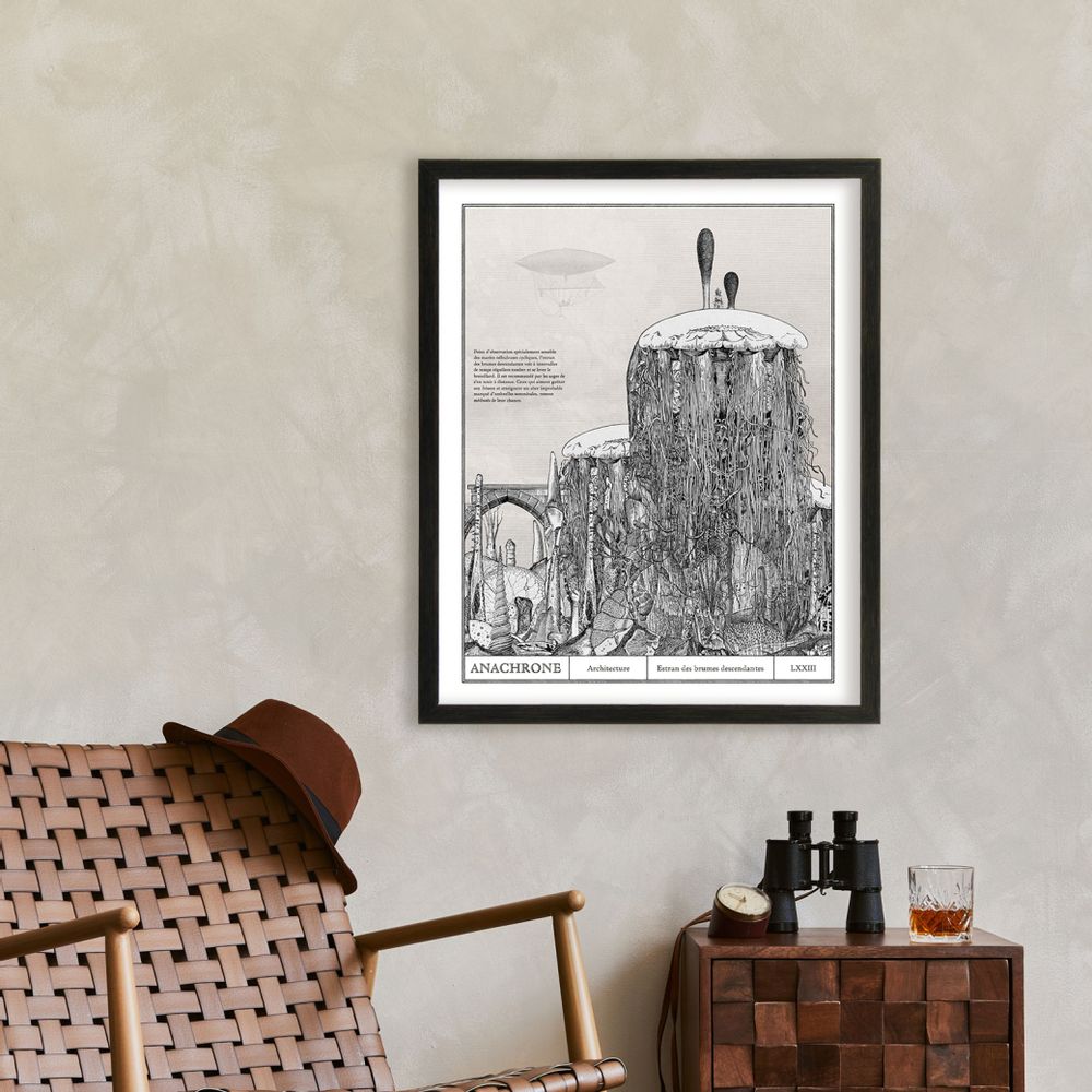 Affiches - Affiche d'art - Estran des brumes descendantes - ANACHRONES