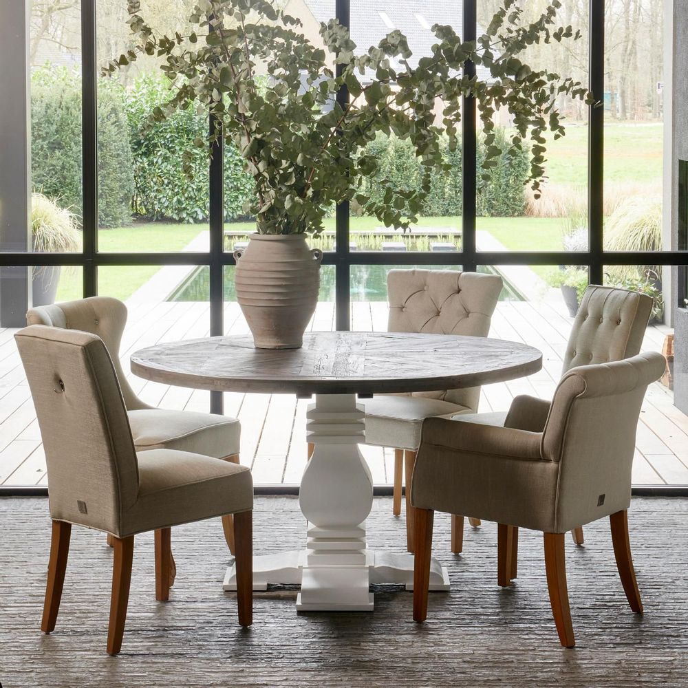 Chairs - Balmoral Dining Chair FlandFlax - RIVIERA MAISON
