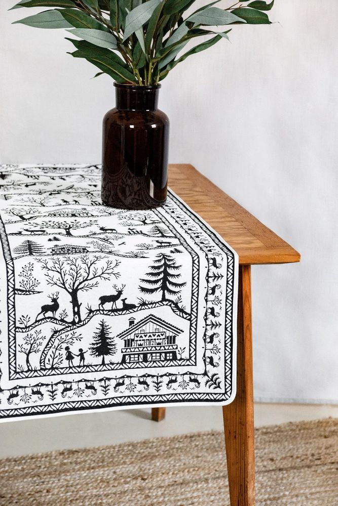 Linge de table textile - Chemin de Table Jacquard - Lausanne - TISSUS TOSELLI