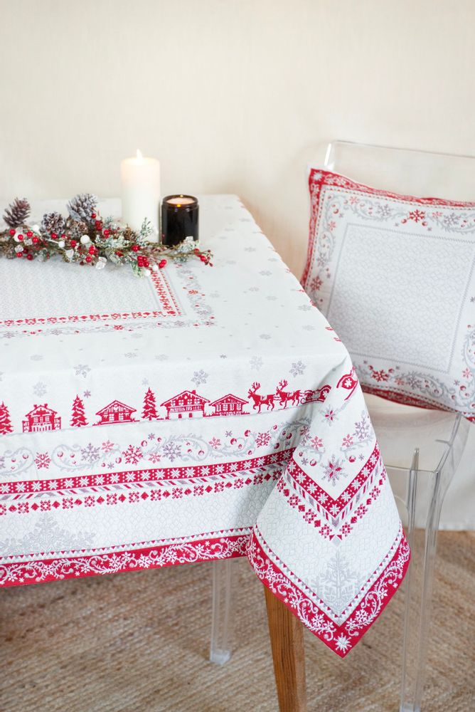 Table linen - Jacquard tablecloth - Midnight - TISSUS TOSELLI