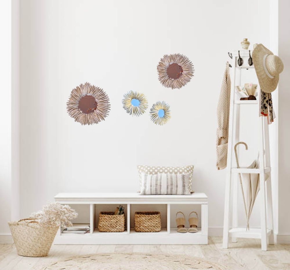 Mirrors - FUNGIA 40 sandstone and porcelain mirror - SOPHIE LULINE CÉRAMISTE