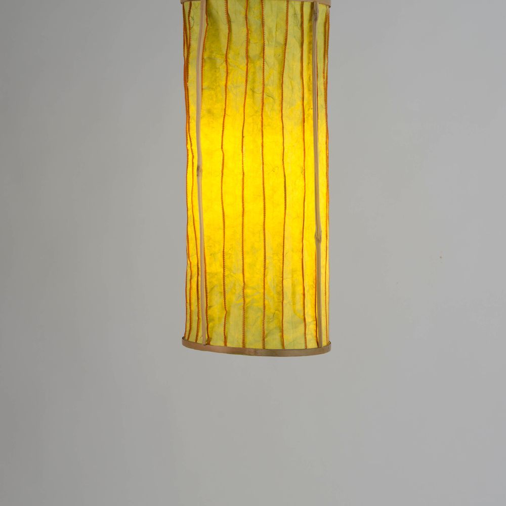 Suspensions - Lampes en papier lavables cousues (citron vert) - INDIGENOUS