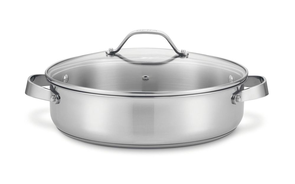 Stew pots - CICLA 28 CM 2-HANDLE STAINLESS STEEL FRYING PAN - BEKA