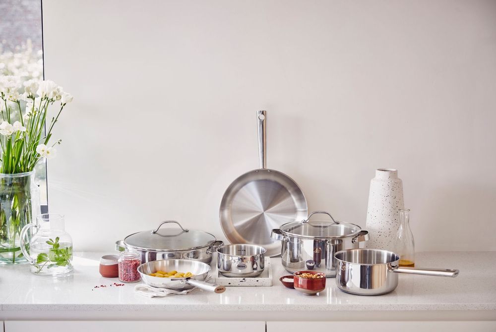 Stew pots - CICLA 28 CM 2-HANDLE STAINLESS STEEL FRYING PAN - BEKA