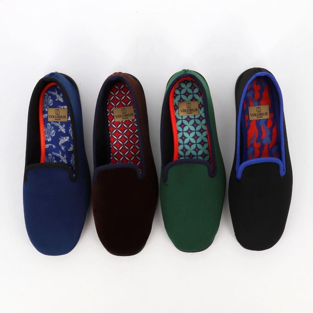 Chaussures - Chaussons velours LEO - VOLUBILIS PARIS