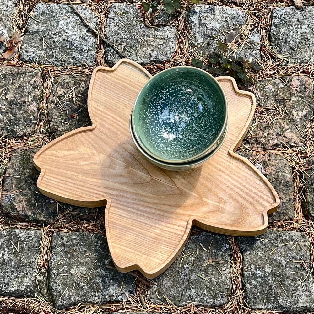 Platter and bowls - Natural Wood Trays & Tea Accessories - ZAOZAM