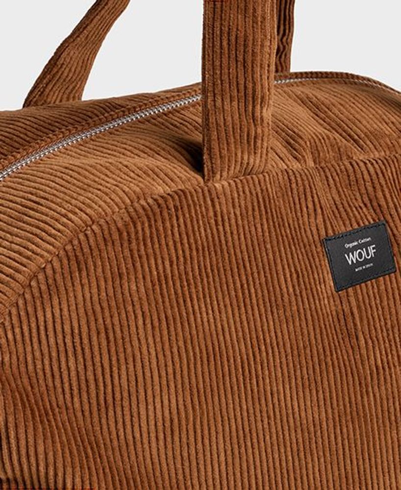 Travel accessories - Caramel Corduroy Weekend bag ♻️ - WOUF