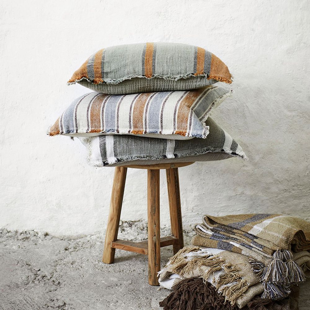 Couettes et oreillers  - Housse de coussin à rayures - MADAM STOLTZ