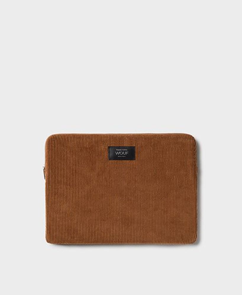 Stationery - Caramel Corduroy Laptop Sleeve ♻️ - WOUF