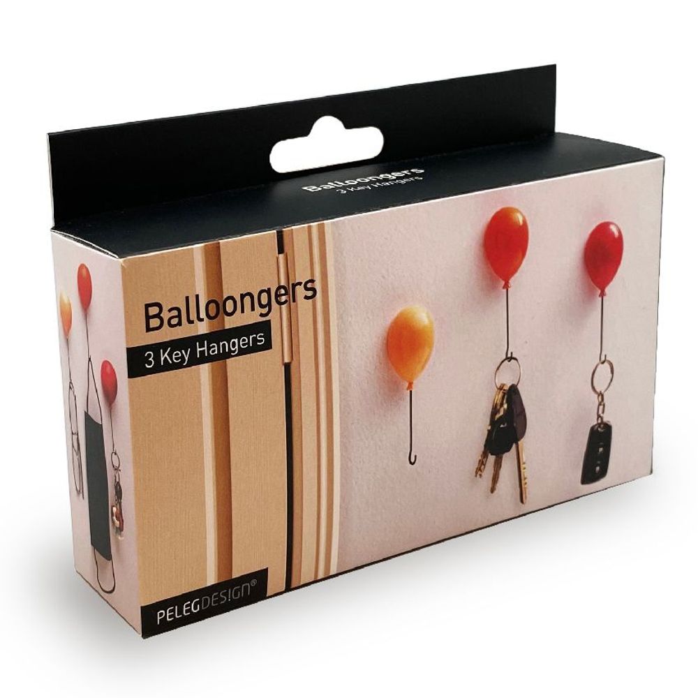 Office design and planning - Balloongers /3 coat hooks and BalloonApkins/4 napkin rings - PA DESIGN