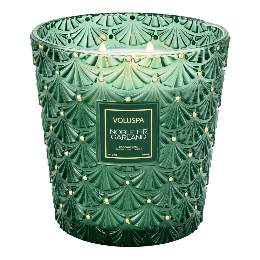 Candles - Noble Fir Garland 3 Wick Hearth - VOLUSPA