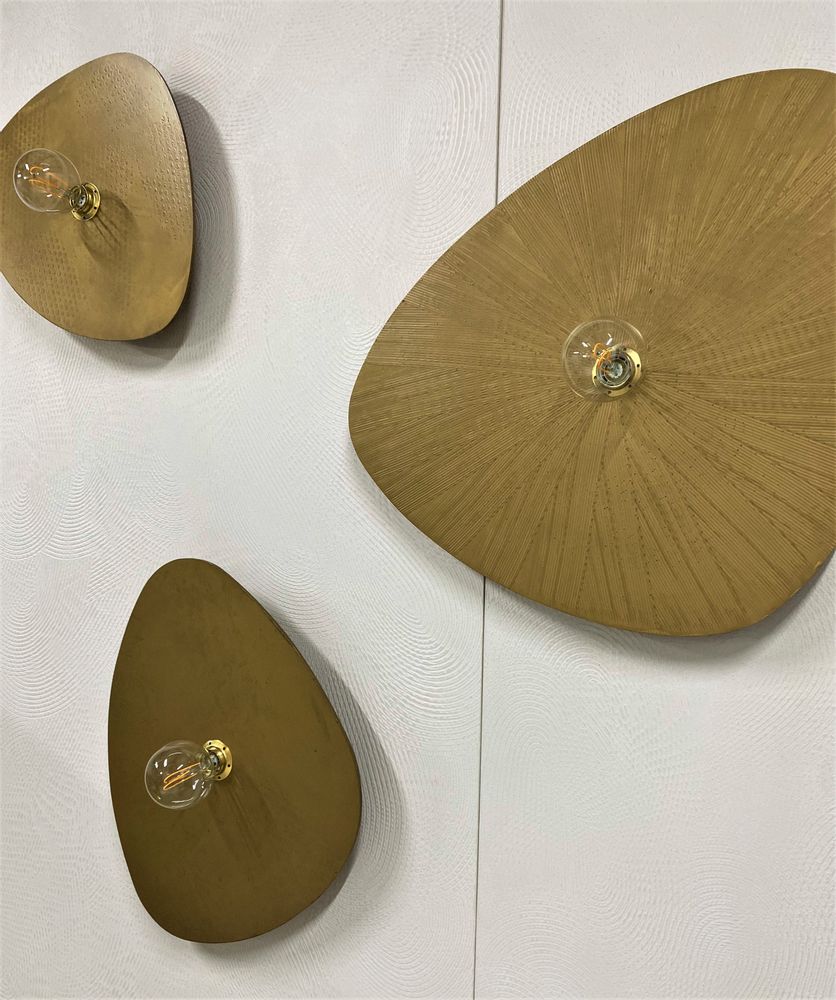 Office design and planning - PETA'L wall/ceiling lamp gold electric mount - L'CRAFT