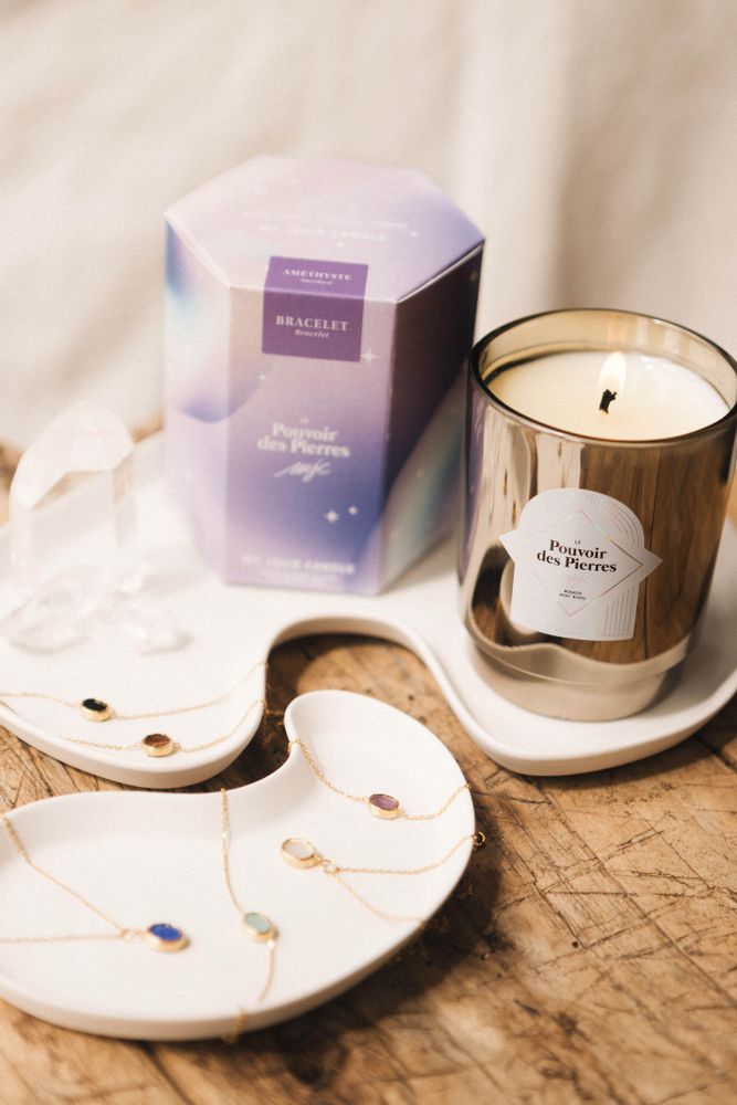 Bougies - BOUGIE BRACELET PIERRE NACRE - MY JOLIE CANDLE
