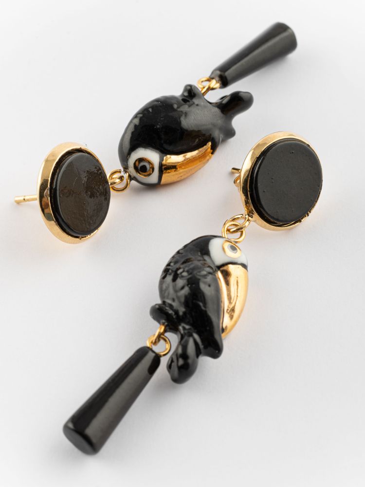Bijoux - Boucles d'oreilles pendantes toucan - Sawadee - NACH
