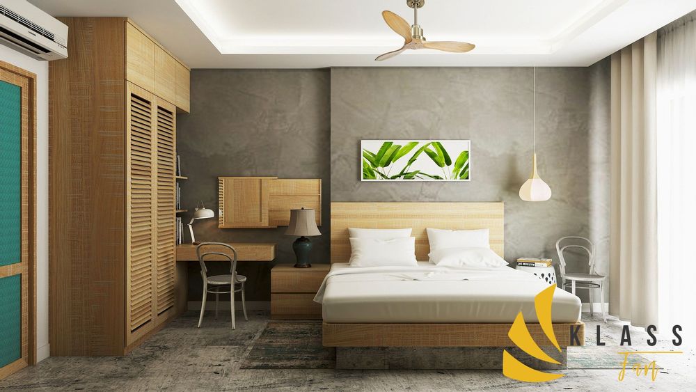 Ceiling lights - Ceiling fan, destratifier, for 10 to 20 m², wifi, thermostat, automatic modes, 10-year warranty TE3_P5SW106 - KLASSFAN