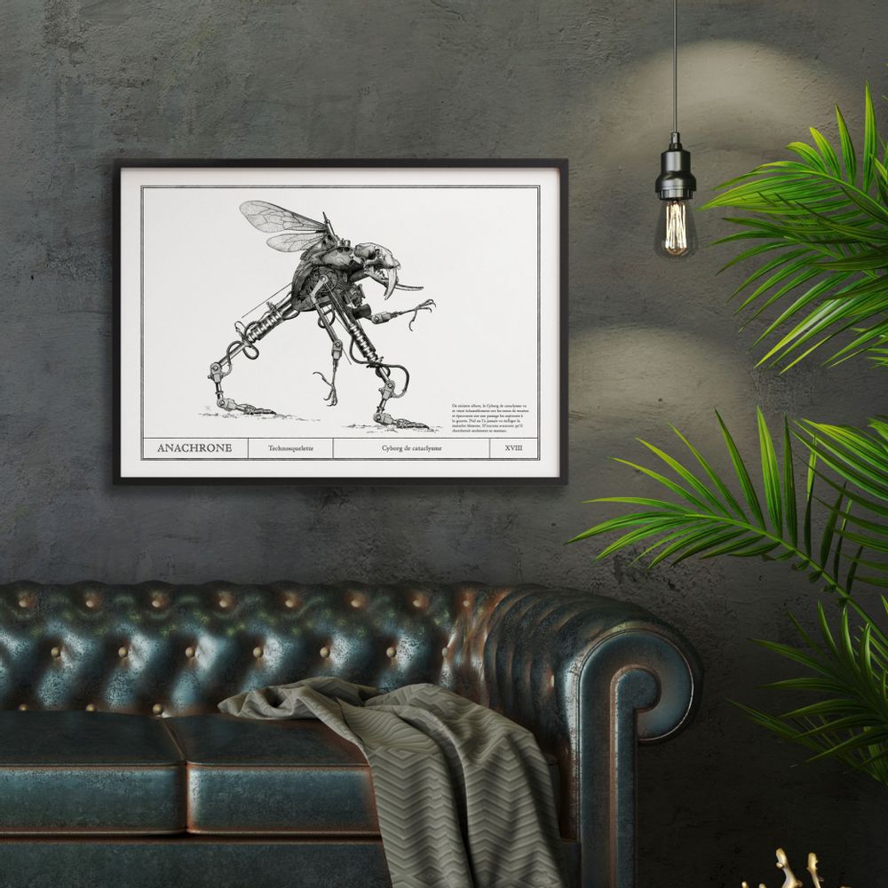 Aménagements pour bureau - Affiche d'art - Cyborg de cataclysme - ANACHRONES