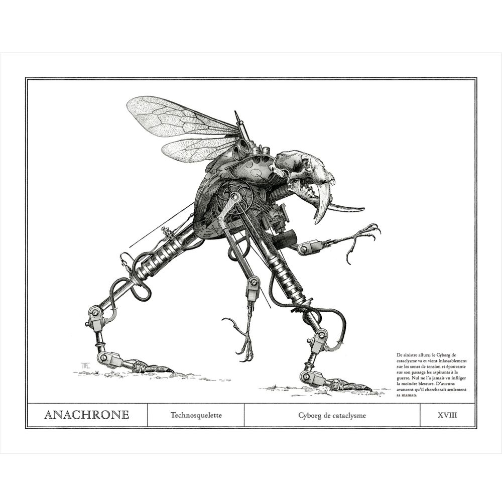 Aménagements pour bureau - Affiche d'art - Cyborg de cataclysme - ANACHRONES