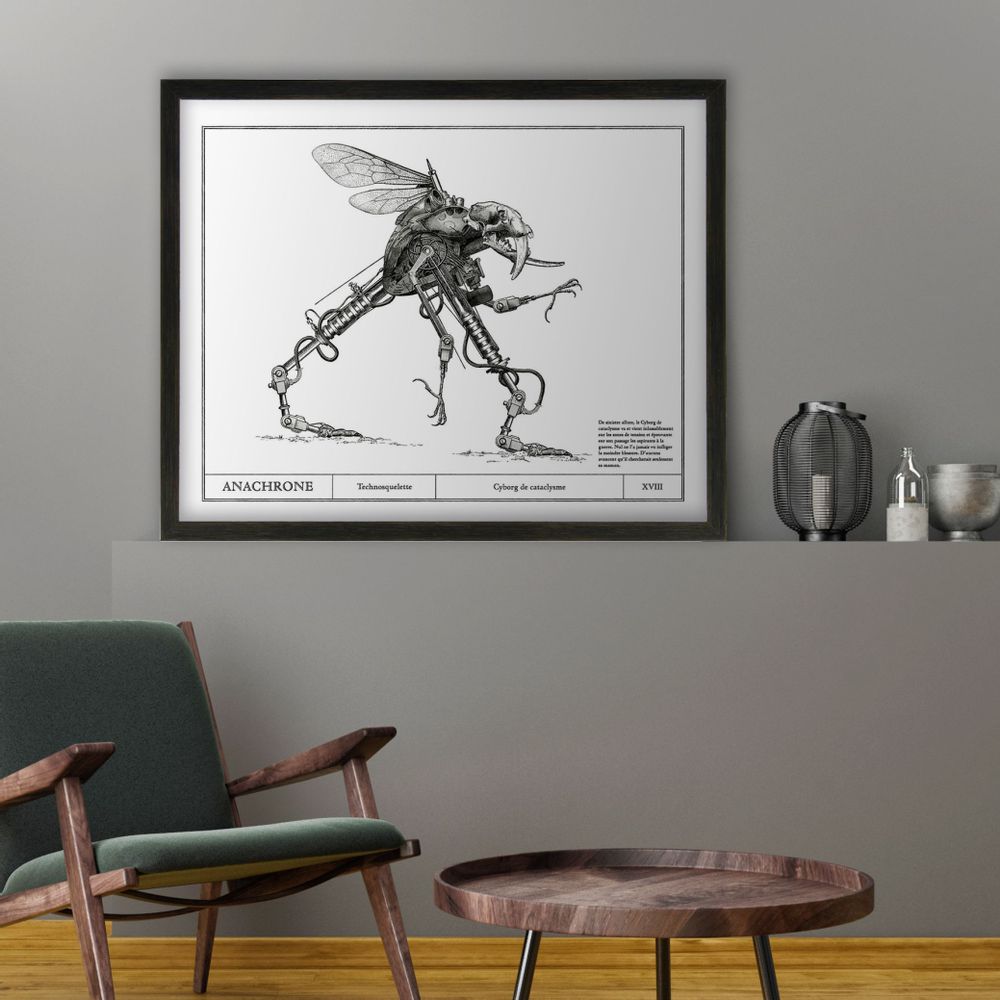 Aménagements pour bureau - Affiche d'art - Cyborg de cataclysme - ANACHRONES