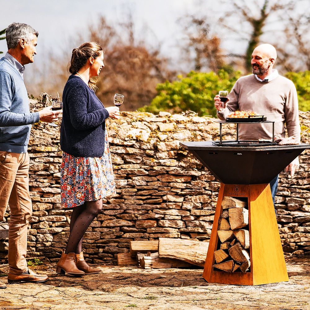 Barbecues - Brasero-plancha Agape | Corten 80 - HEXAGONE