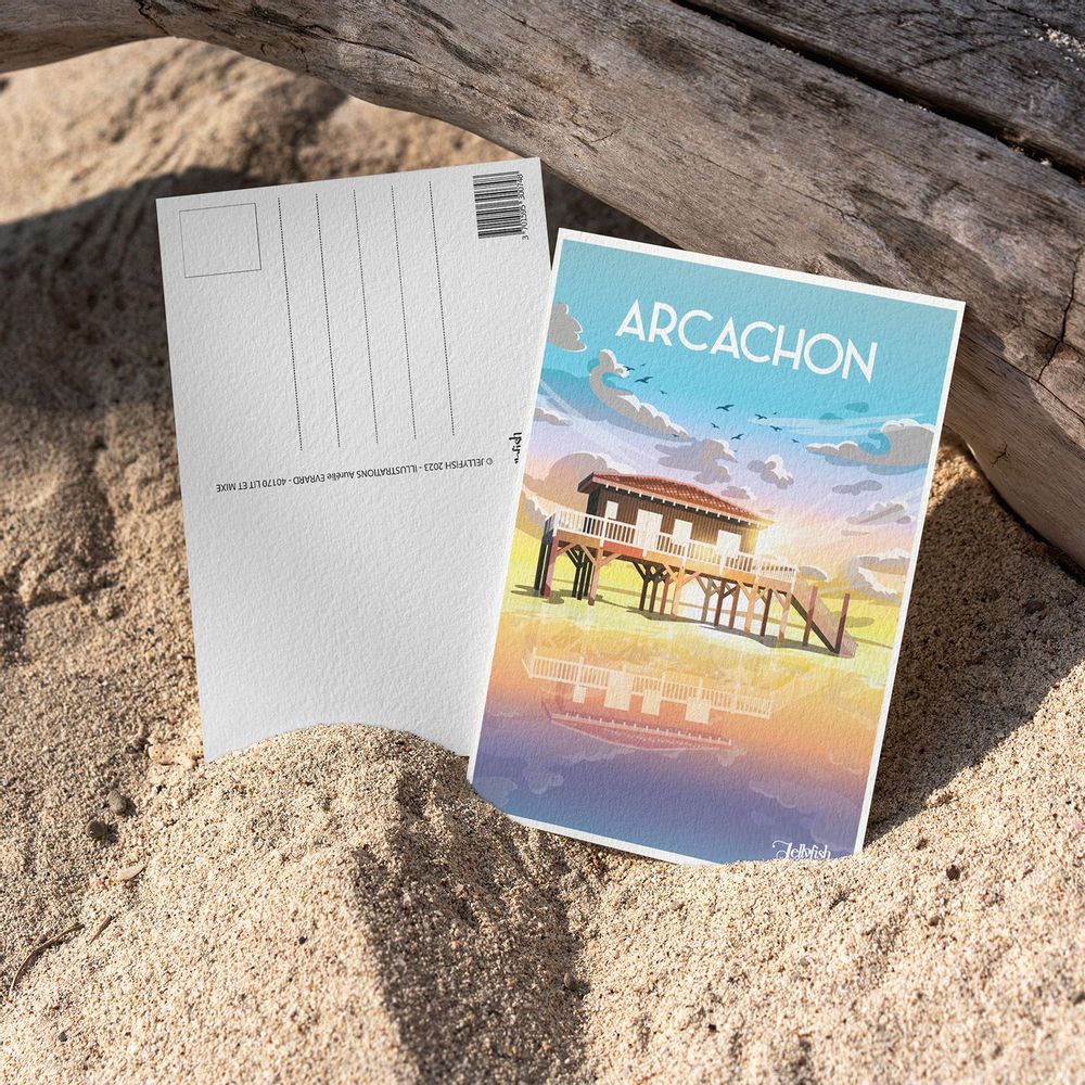 Carterie - CARTES POSTALES ARCACHON - JELLYFISH-TRAVELPOSTER