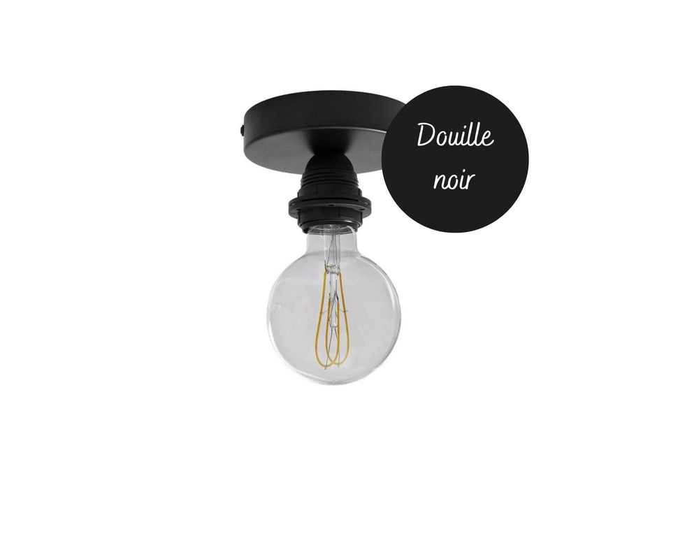 Aménagements pour bureau - Applique mural et plafonnier L' PRIMA fil noir. - L'CRAFT