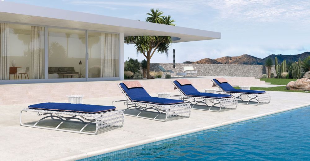 Transats - Chaise longue inclinable PALM SPRINGS - SIFAS