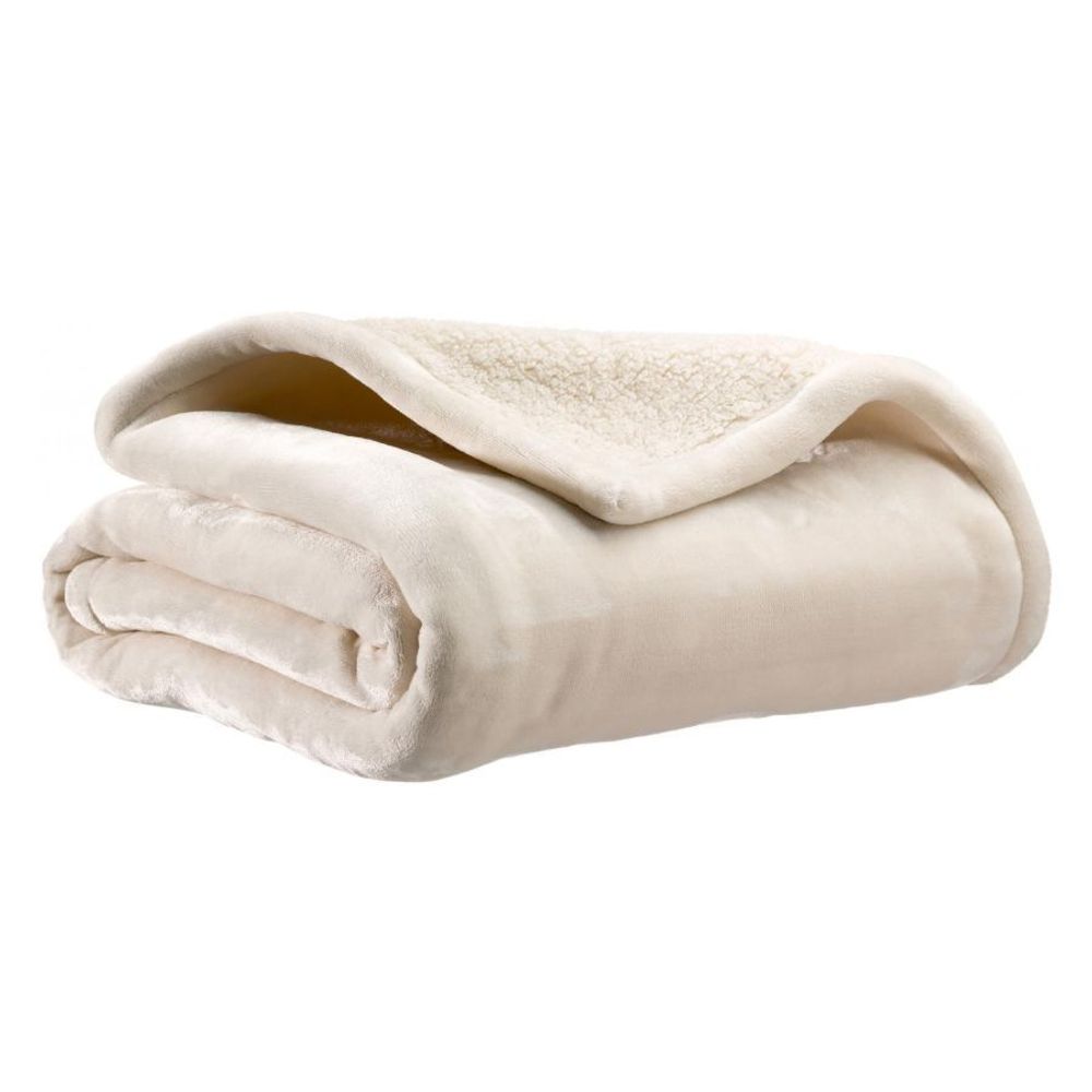 Throw blankets - Throw Michka Coquille 130 X 160 - MAISON VIVARAISE - SDE VIVARAISE WINKLER