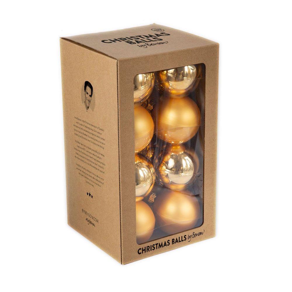 Guirlandes et boules de Noël - Boules de Noël paquet de 16 - Or - BY BENSON