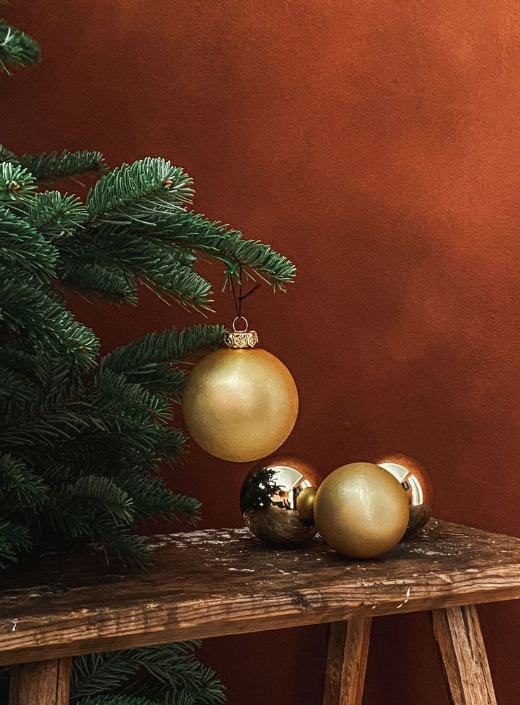 Guirlandes et boules de Noël - Boules de Noël paquet de 16 - Or - BY BENSON