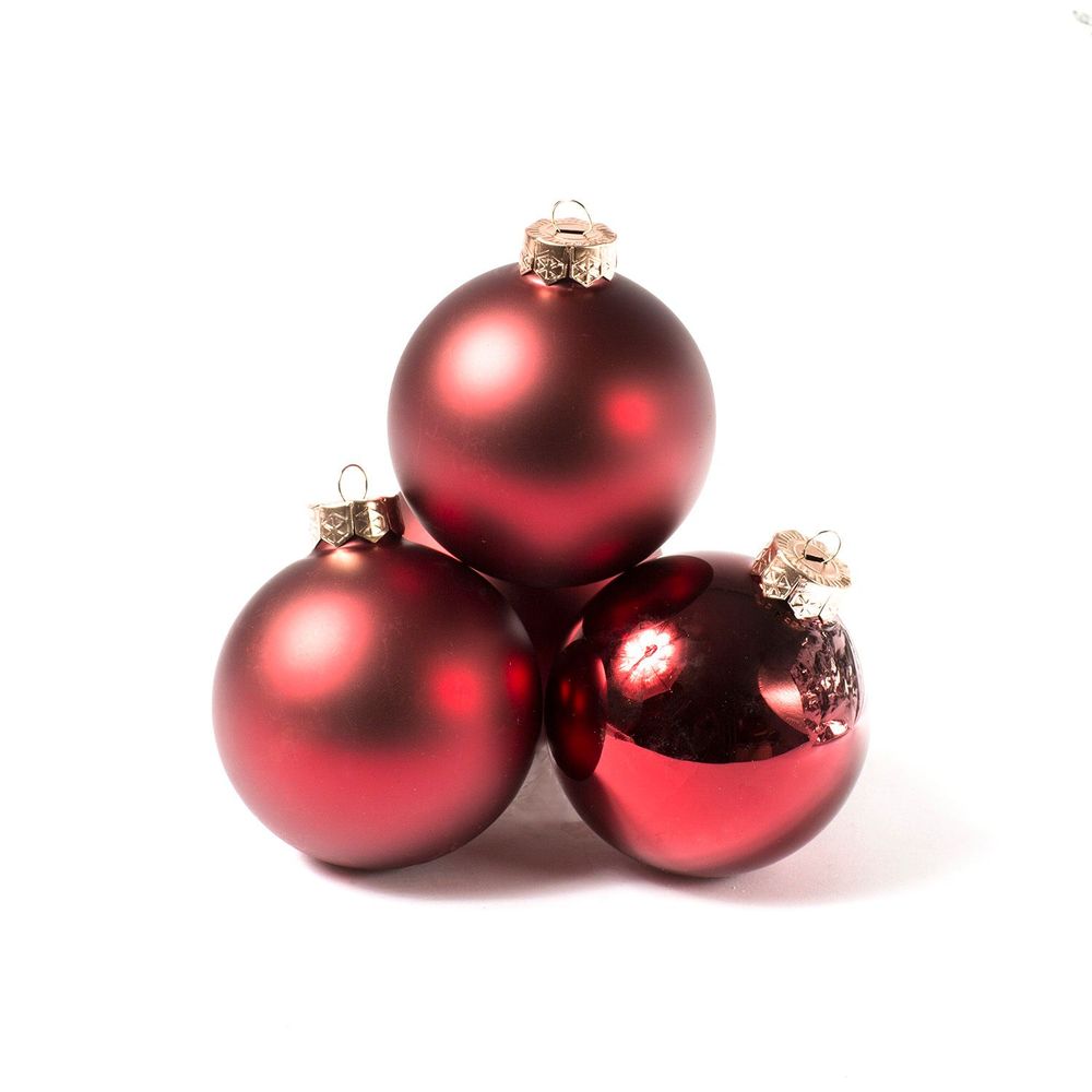 Guirlandes et boules de Noël - Boules de Noël paquet de 16 - Rouge - BY BENSON