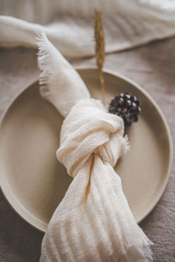 Linge de table textile - Serviettes en lin naturel délavé à la pierre - EPIC LINEN