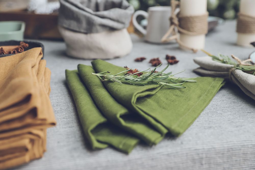 Linge de table textile - Serviettes en lin naturel délavé à la pierre - EPIC LINEN