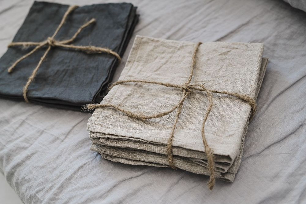 Linge de table textile - Serviettes en lin naturel délavé à la pierre - EPIC LINEN