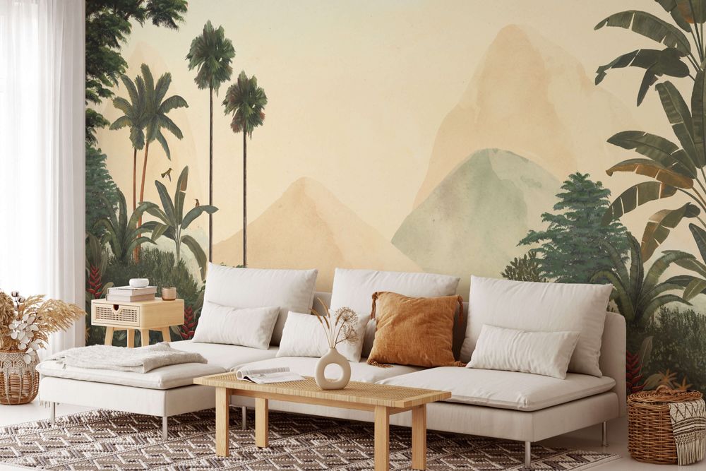 Other wall decoration - Lotus wallpaper - LA TOUCHE ORIGINALE
