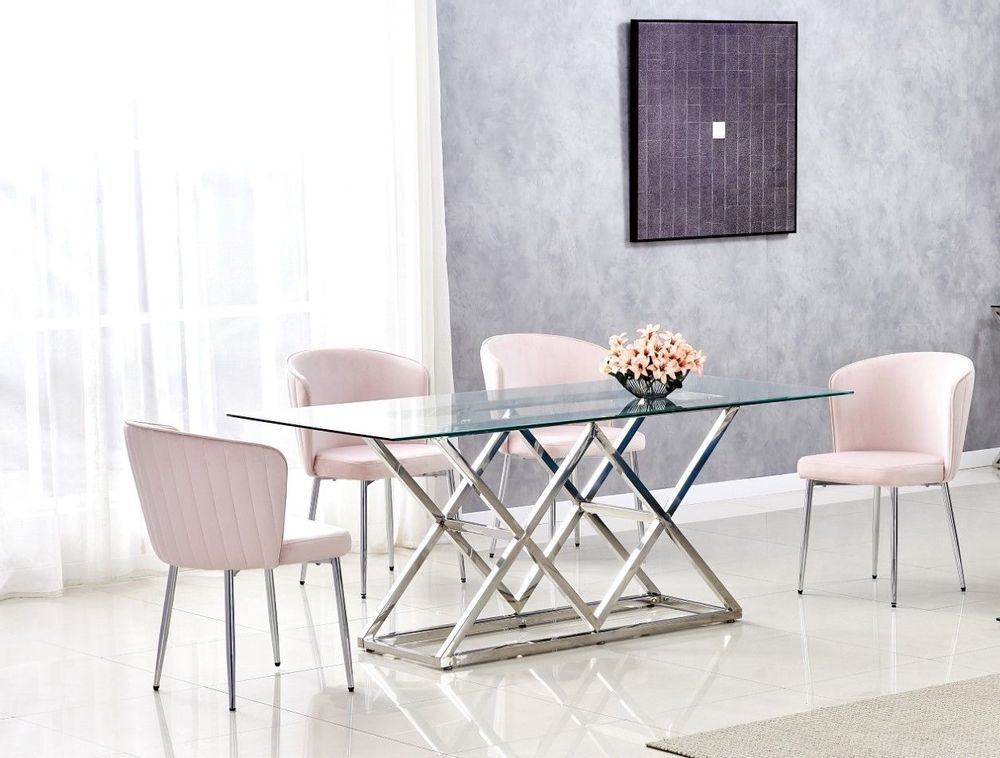 Tables Salle à Manger - TABLE REPAS TRIANGLE PLATEAU TRANSPARENT 180x90CM - EURODESIGN FRANCE