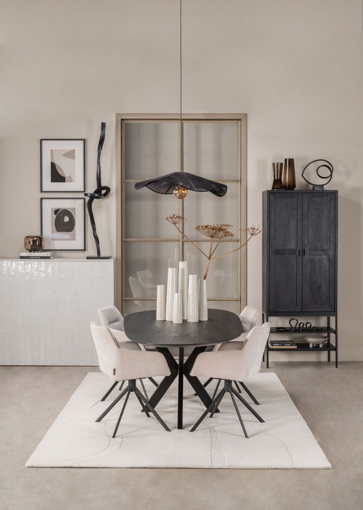 Tables Salle à Manger - WATFORD DINING TABLE BLACK - LIFESTYLE HOME COLLECTION