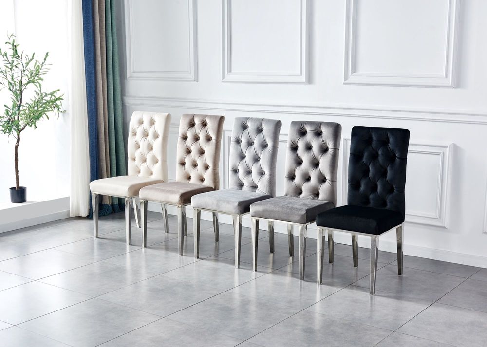 Chaises pour collectivités - CHAISE EN VELOURS NEW NEVADA CAPITONNE - EURODESIGN FRANCE