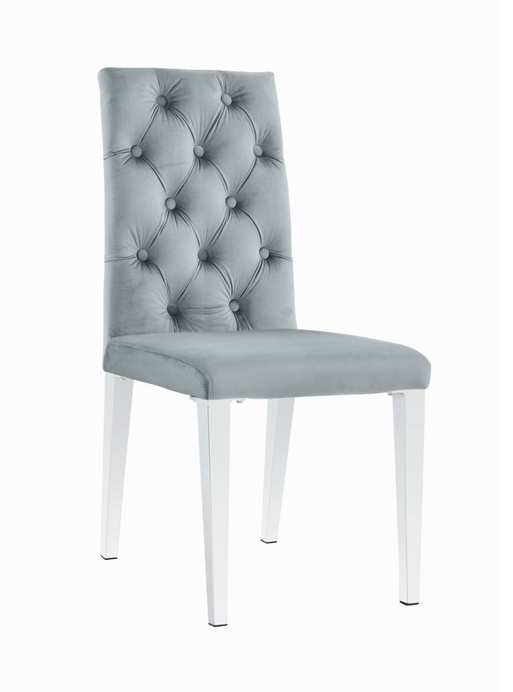 Chaises pour collectivités - CHAISE EN VELOURS NEW NEVADA CAPITONNE - EURODESIGN FRANCE
