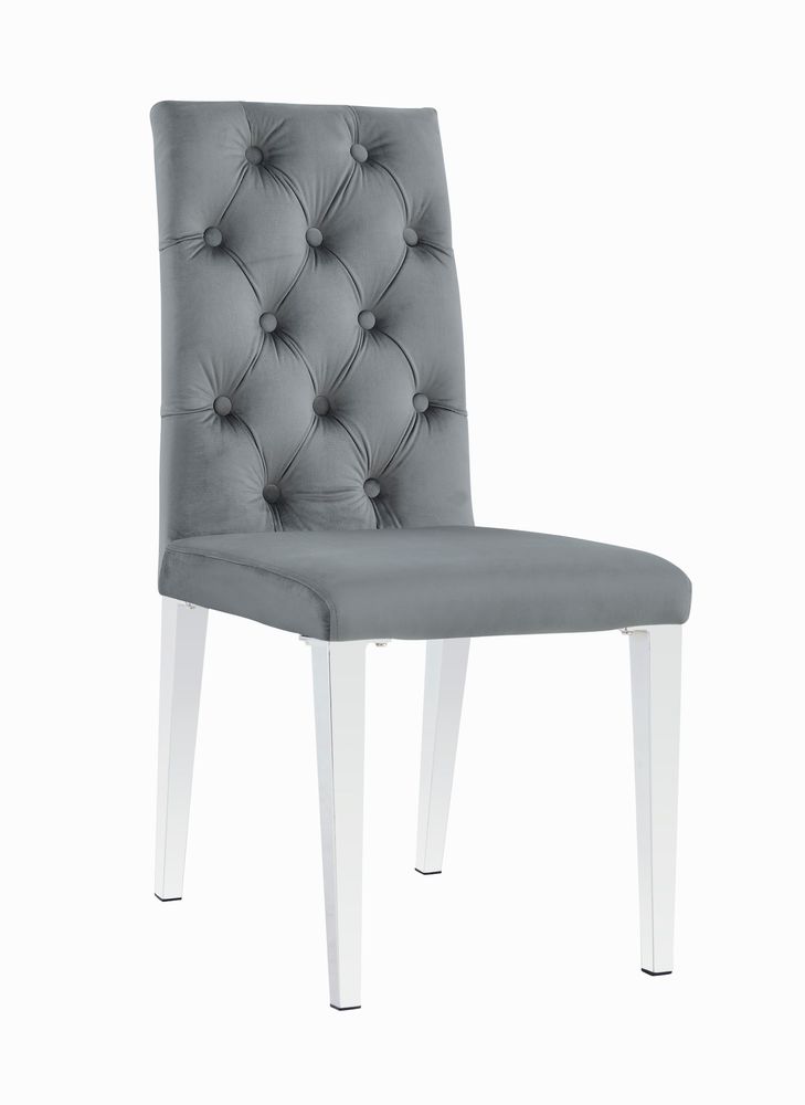 Chaises pour collectivités - CHAISE EN VELOURS NEW NEVADA CAPITONNE - EURODESIGN FRANCE