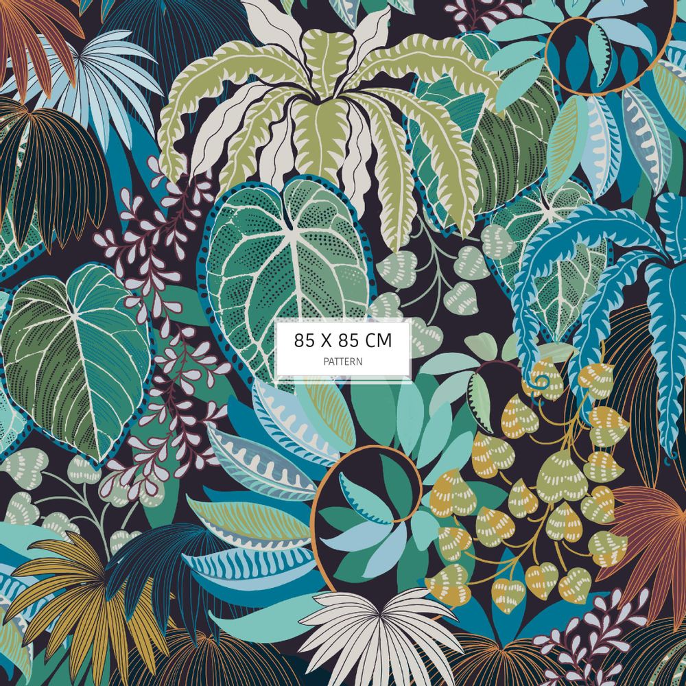 Papiers peints - Papier peint plantes grimpantes et feuilles tropicales - Rainforest - LA TOUCHE ORIGINALE