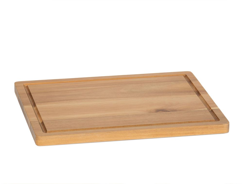 Dessous de plat - Planche à découper en bois d'acacia 35,5x27x2 cm CC23122 - ANDREA HOUSE