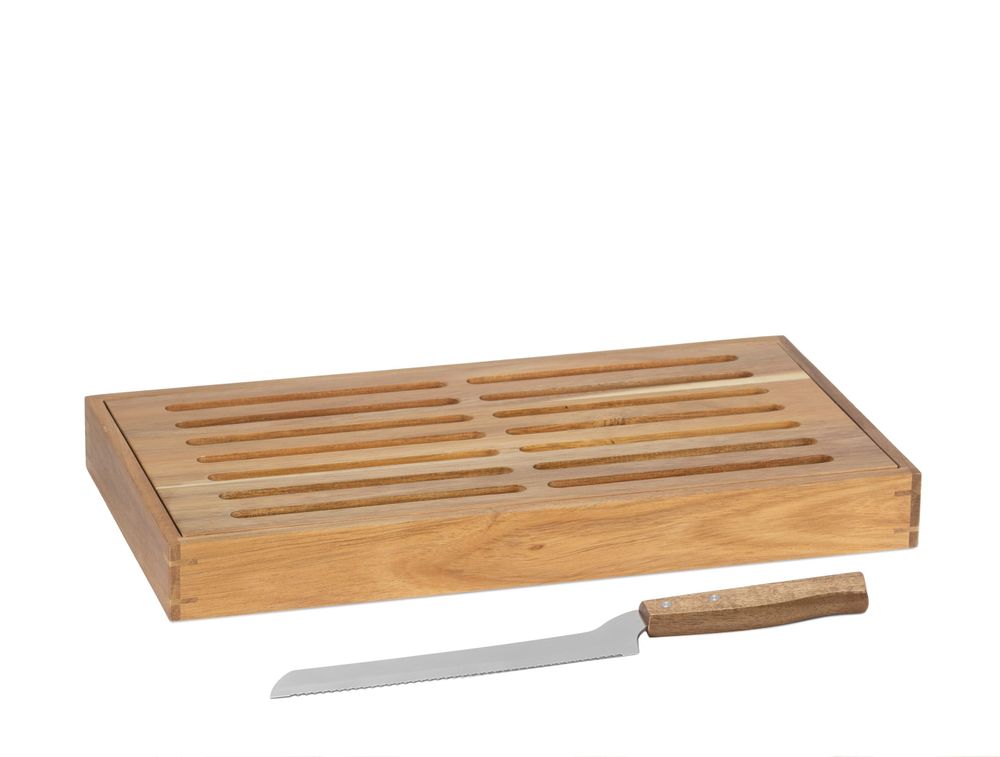 Dessous de plat - Planche à découper à pain en bois d'acacia CC23123 - ANDREA HOUSE