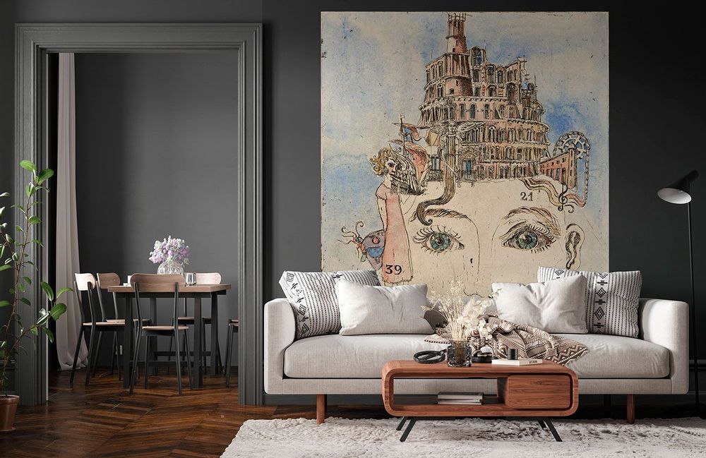 Tapisseries - Babel - Décor mural / papier peint sur-mesure - CHARLOTTE MASSIP