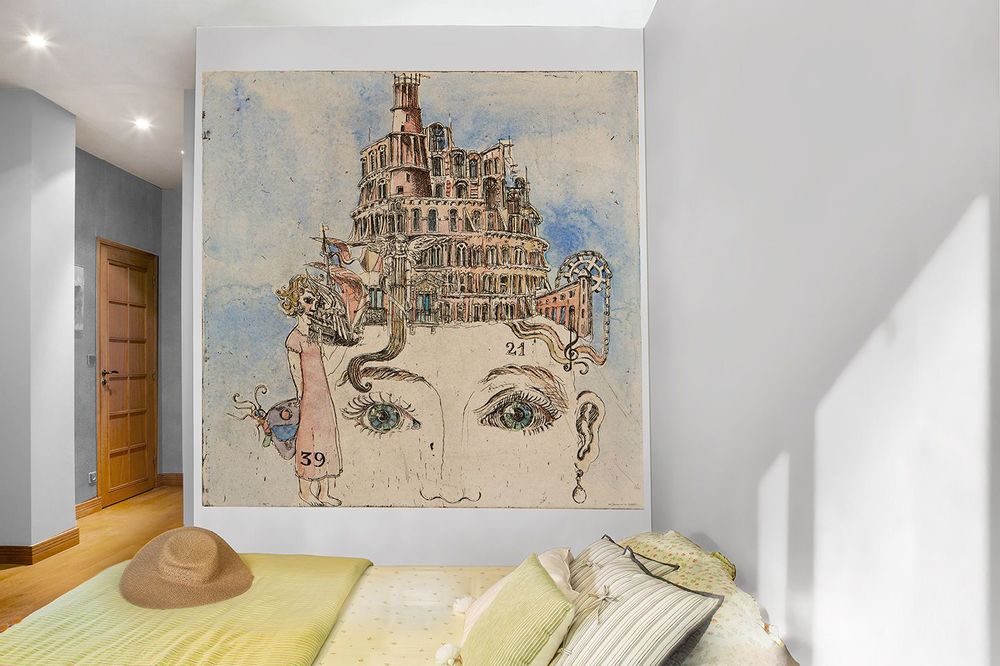 Tapisseries - Babel - Décor mural / papier peint sur-mesure - CHARLOTTE MASSIP