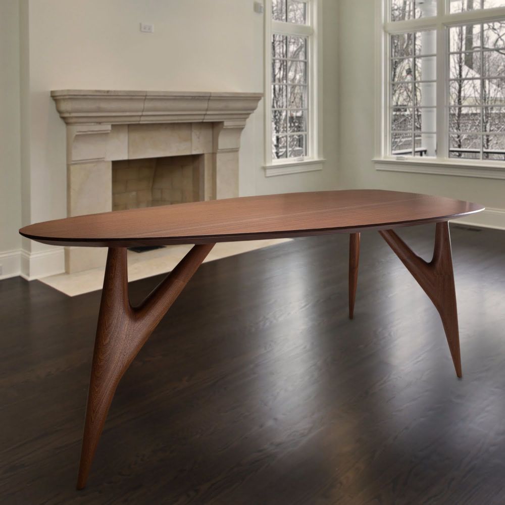 Tables Salle à Manger - Ted MASTERPIECE Mahogny-Table en Bois Massif Large - GREYGE
