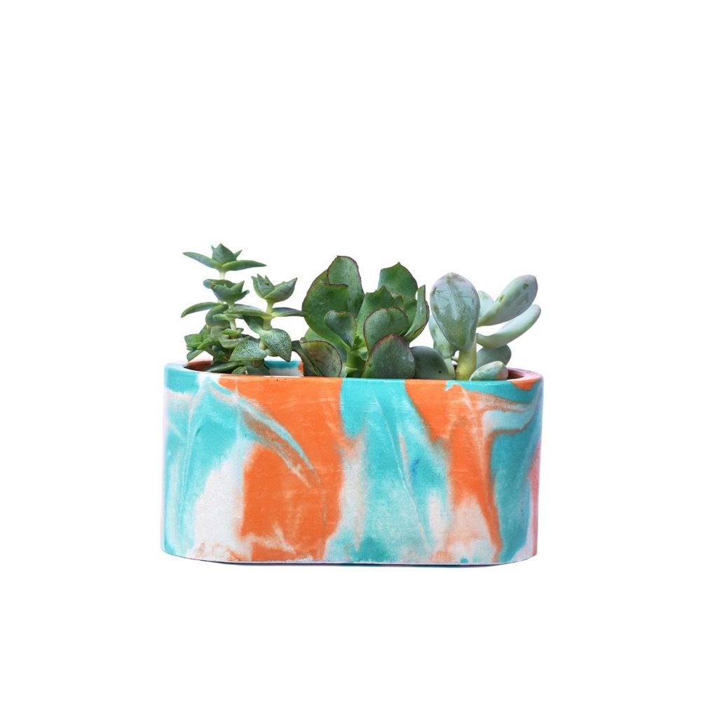 Objets de décoration - Jardinière en béton Tie&Dye - JUNNY