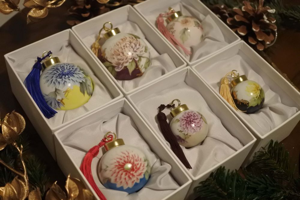 Guirlandes et boules de Noël - Décoration de Noël bleu x jaune - YUKO KIKUCHI