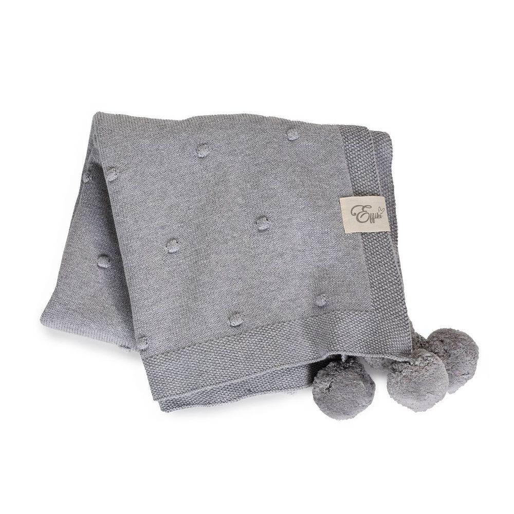 Kids accessories - Popcorn blankets with pompons - EFFIKI